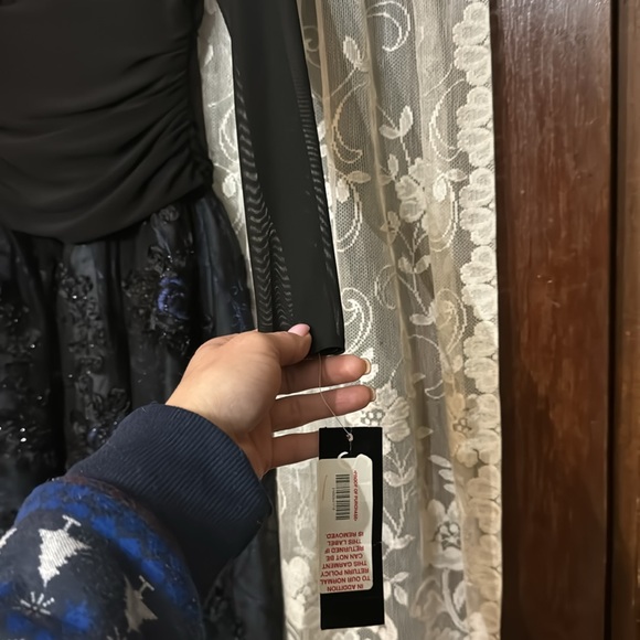 Brand new SLnY black flower imprint dress size 6 vintage - Picture 5 of 12